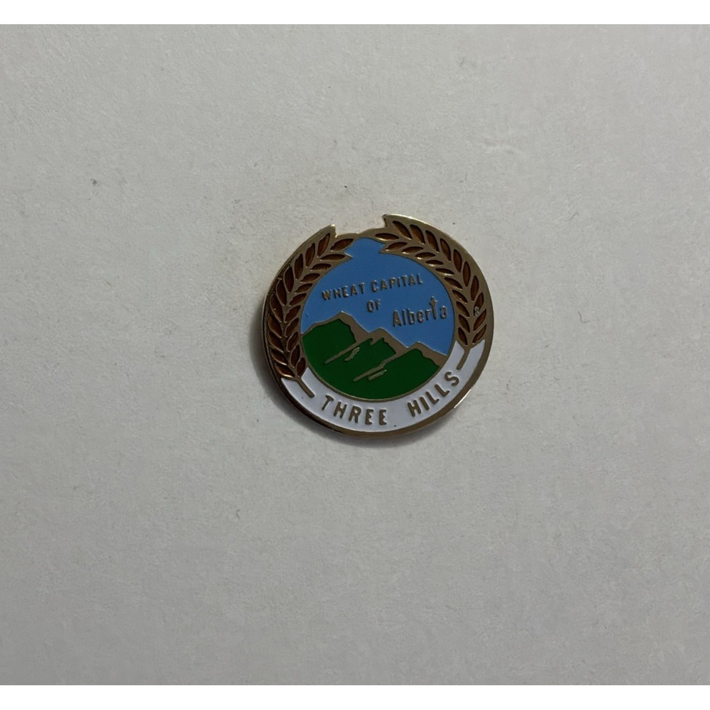Three Hills Alberta Canada Souvenir Pin Lapel Hat Pinback Brooch